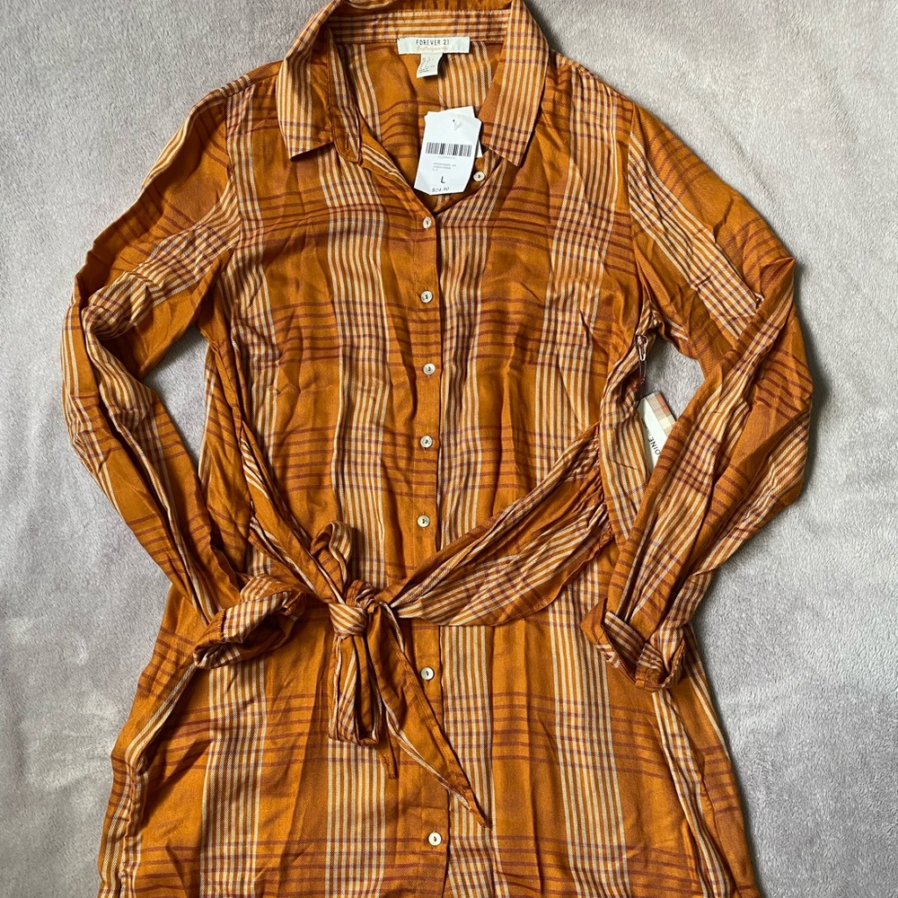 Forever 21 Plaid Wrap Dress